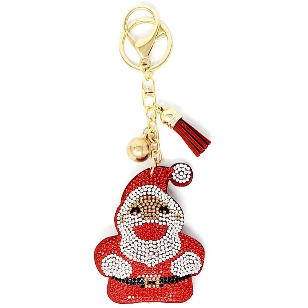 🎅🏻Rhinestone Puffy Keychain 🎅🏻